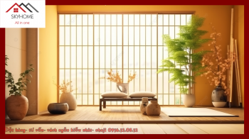 Giá trang trí cầu thang phòng khách