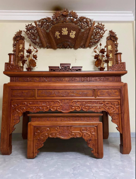 Bàn Thờ 2m17 Gỗ Gõ Đỏ
