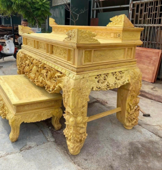 Sập thờ Tứ Linh Nghê Trầu