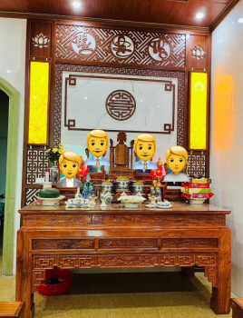 Vách ngăn cnc và bài trí bàn thờ tổ tiên