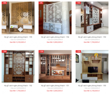 Kệ gỗ vách ngăn