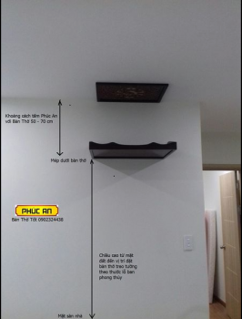 Chiều cao đặt bàn thờ