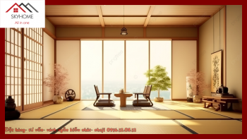 Vách ngăn kết hợp tủ rượu