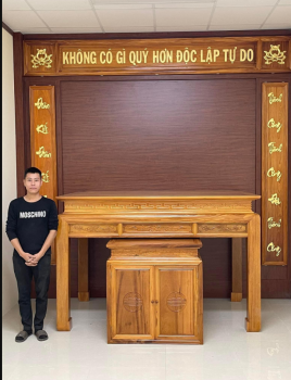 Sập thờ gỗ Mít ta