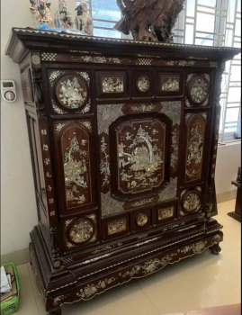 Tủ thờ Tam Đa gỗ gõ đỏ