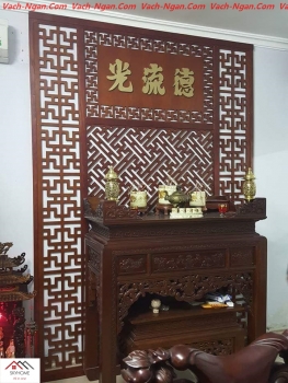 Vách ngăn phòng thờ chữ Thập - vách ngăn gỗ chữ Thập cho không gian phòng thờ