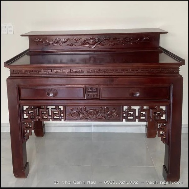 Bàn thờ gỗ sồi hiện đại cho chung cư mẫu BTS 029