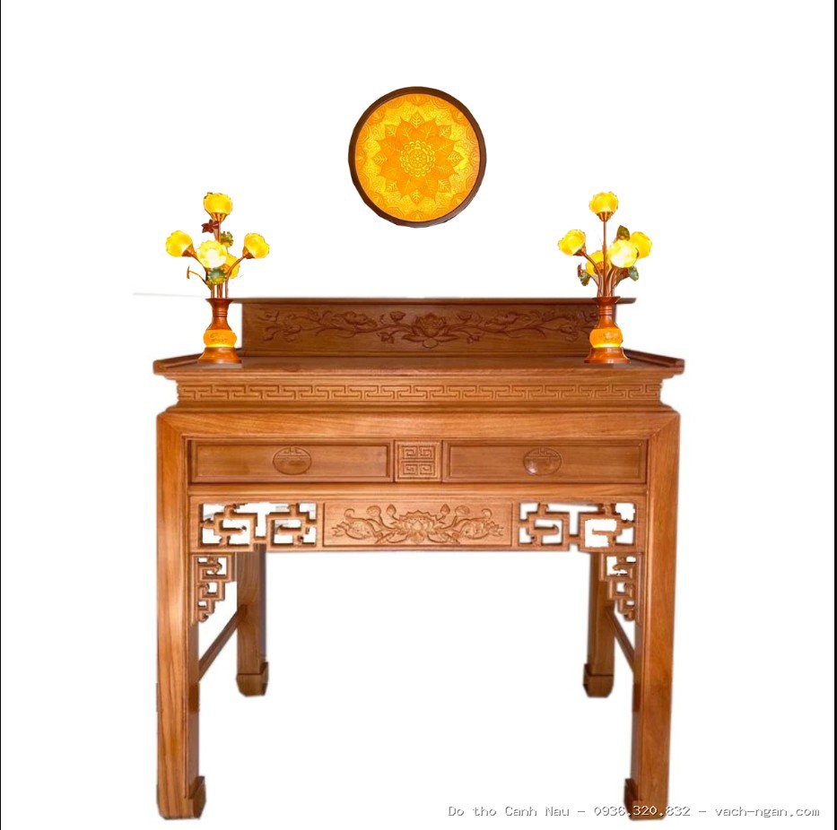 Bàn thờ minh móc gỗ gụ (loại đại)