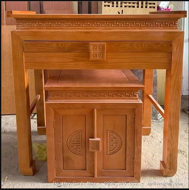 Bàn thờ gỗ như ý hiện đại