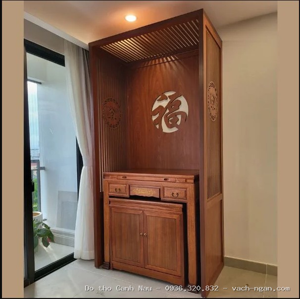 Phòng thờ chung cư cao cấp tại phòng khách