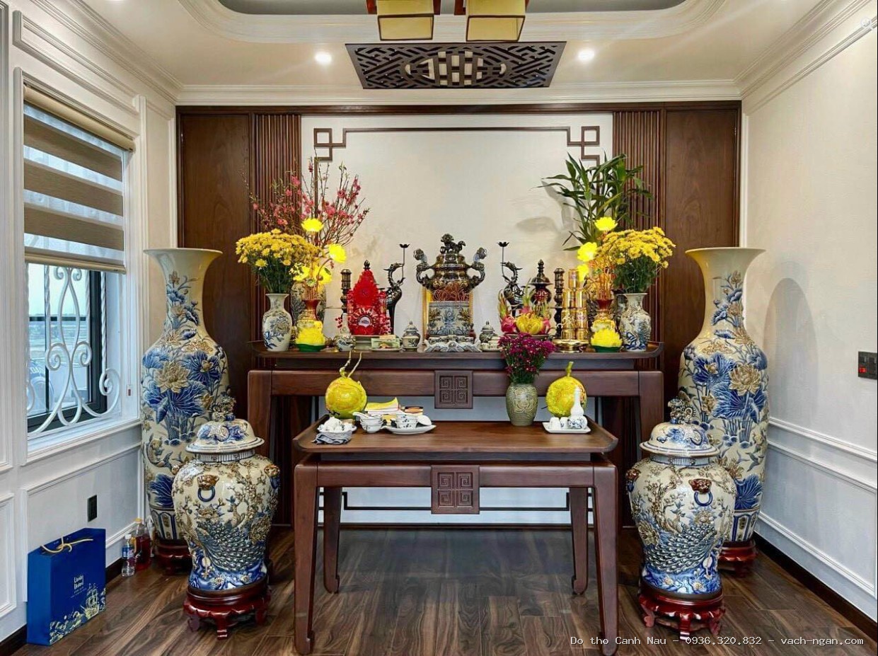 Mẫu phòng thờ chung cư hiện đại tại phòng khách