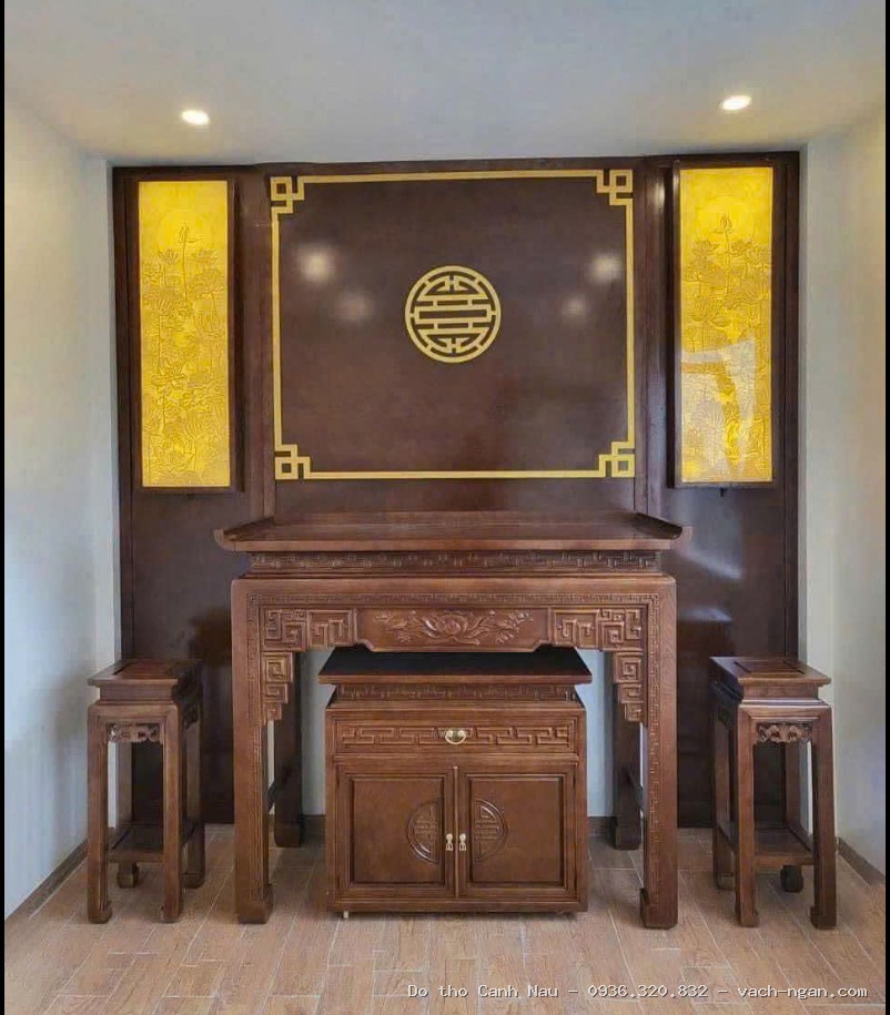 Phòng thờ Phật và Gia Tiên đơn giản