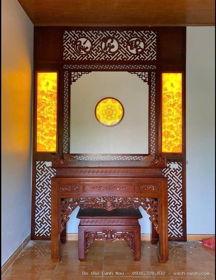 Mẫu phòng thờ Gia Tiên sang trọng