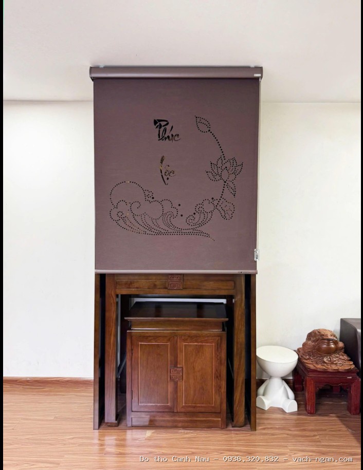 Phòng thờ đẹp bố trí thích hợp tại phòng làm việc