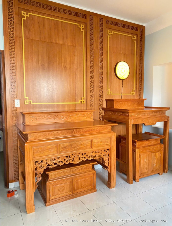 Bàn thờ kết hợp thờ Phật và Gia Tiên