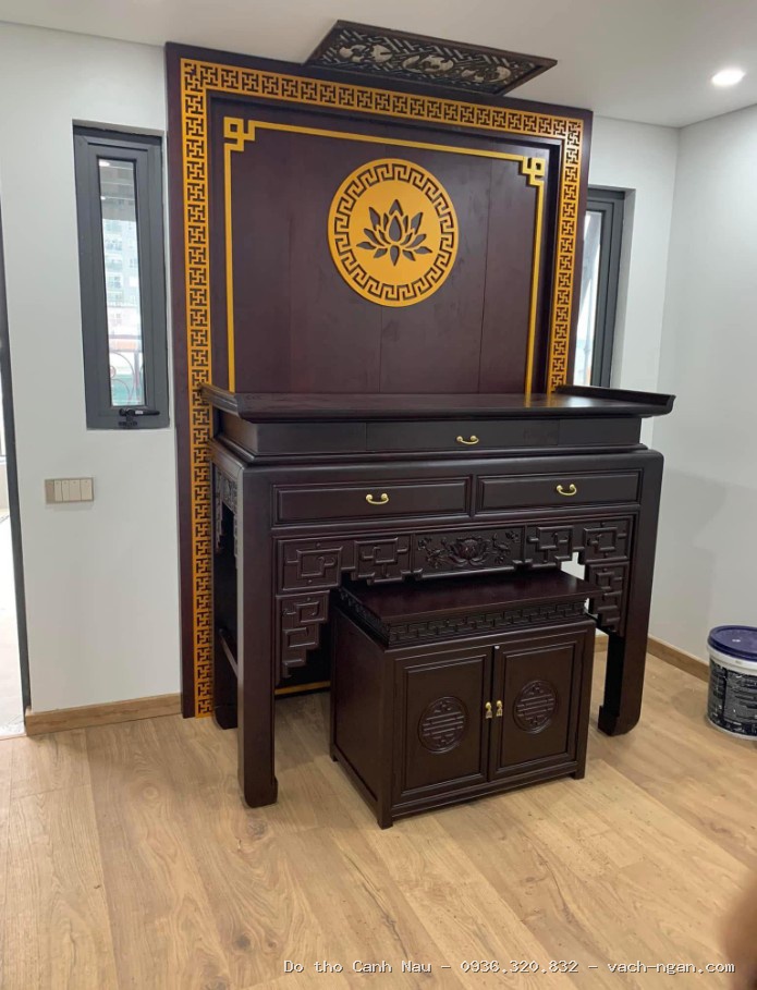 Bàn thờ Gia Tiên đẹp gỗ Gụ mẫu HT-661