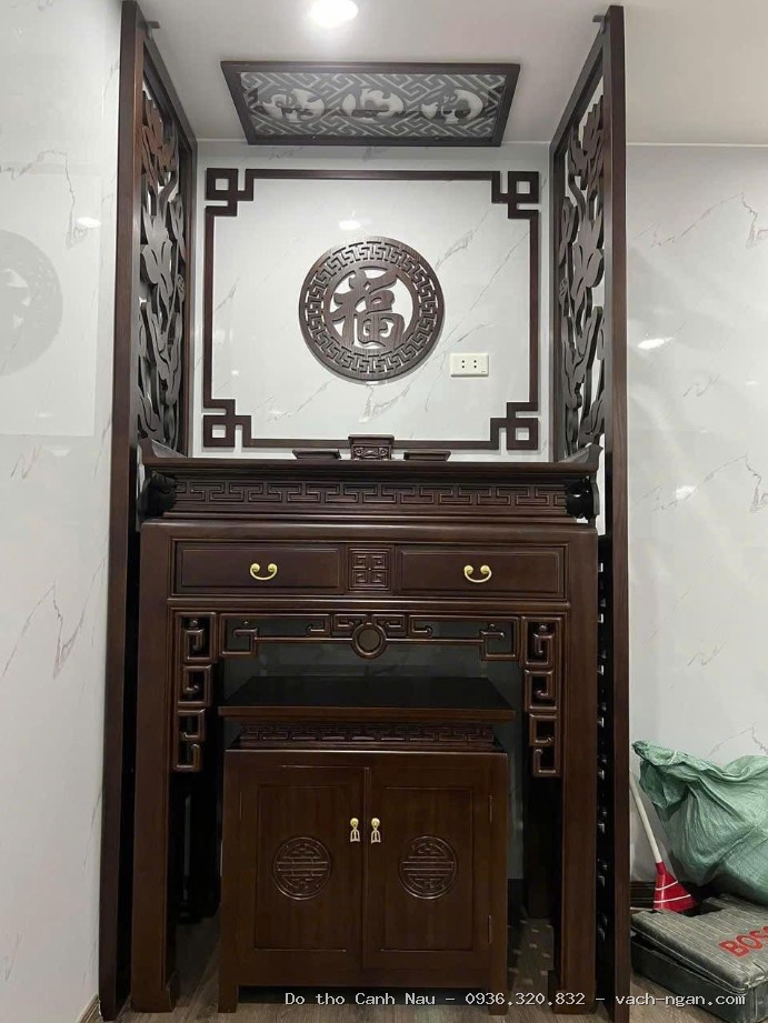 Bàn đơn gỗ gõ đỏ mẫu triện dơi 