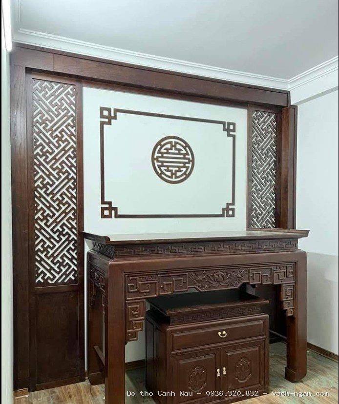 Bàn thờ gia tiên gỗ cho không gian thờ tự trang nghiêm