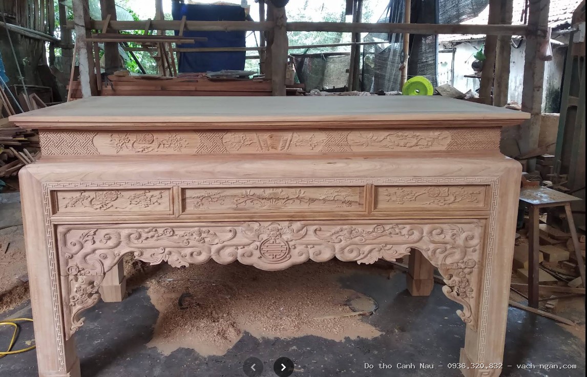 Bàn Thờ 2m17 Gỗ Hương Đỏ Dạ Như Ý UN217