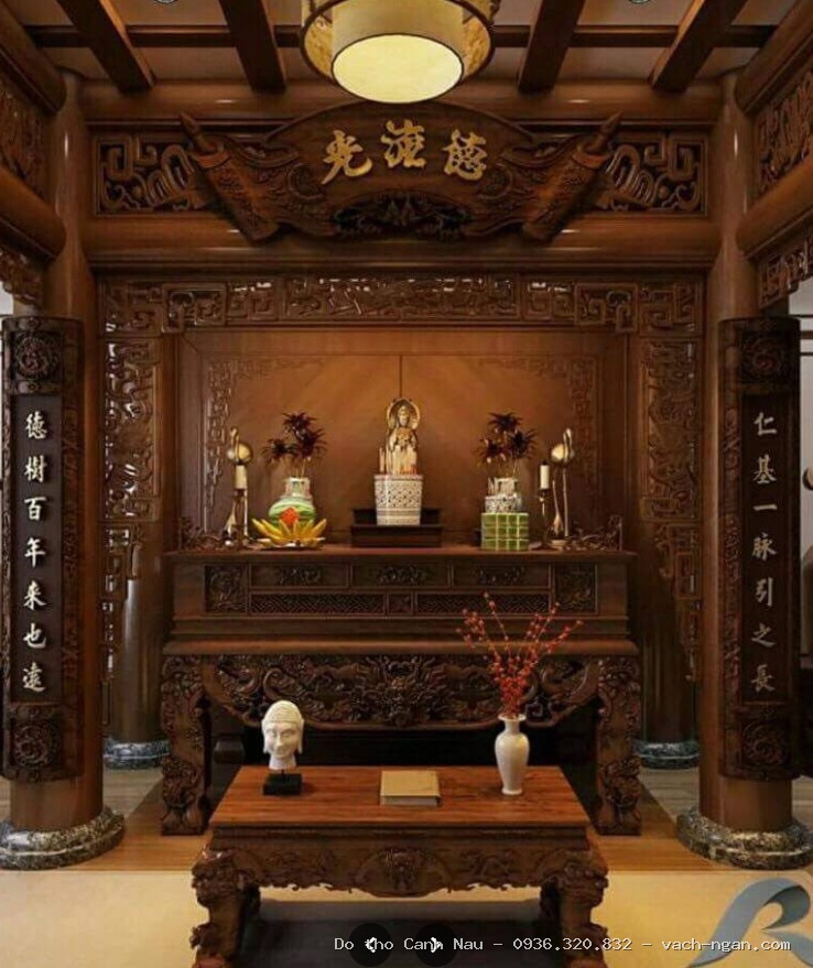 Bàn Thờ Cặp Hiện Đại Gỗ Hương Đá BT42