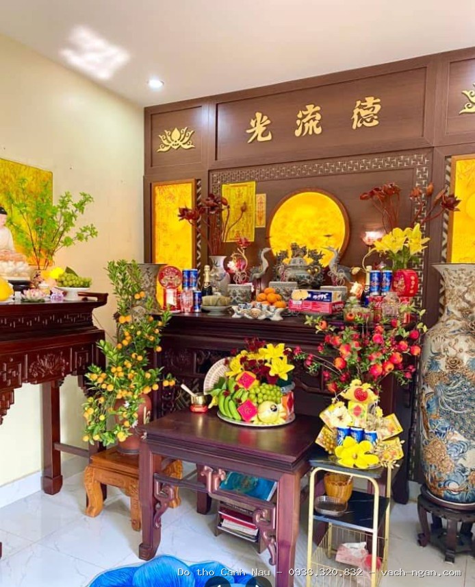 Bàn thờ gỗ Hương Đá cao cấp 1m75 mẫu như ý