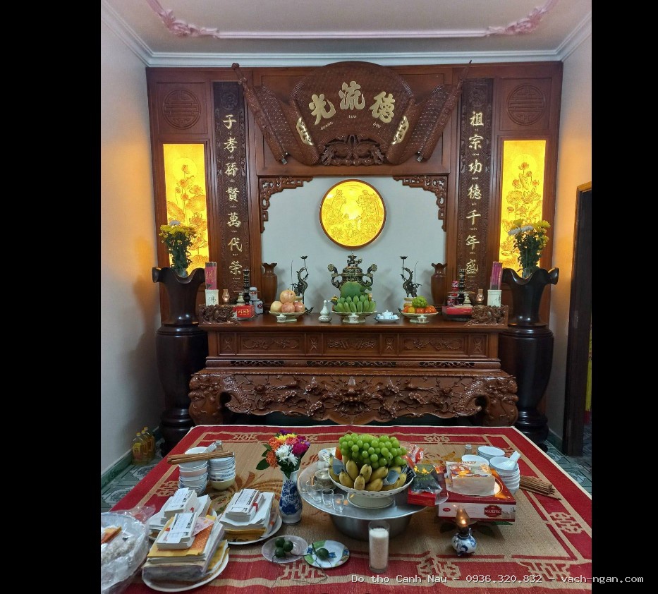 10 mẫu bàn thờ treo đẹp thiết kế theo thước lỗ ban 