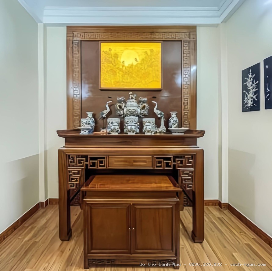 Bàn thờ Phật hoa văn chiện kèm đôn