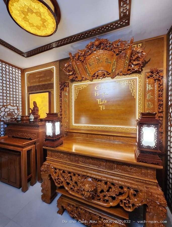 Bàn thờ phật kiểu sen