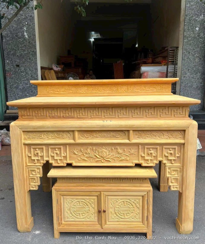 Bàn thờ như ý 1m53 gỗ gõ