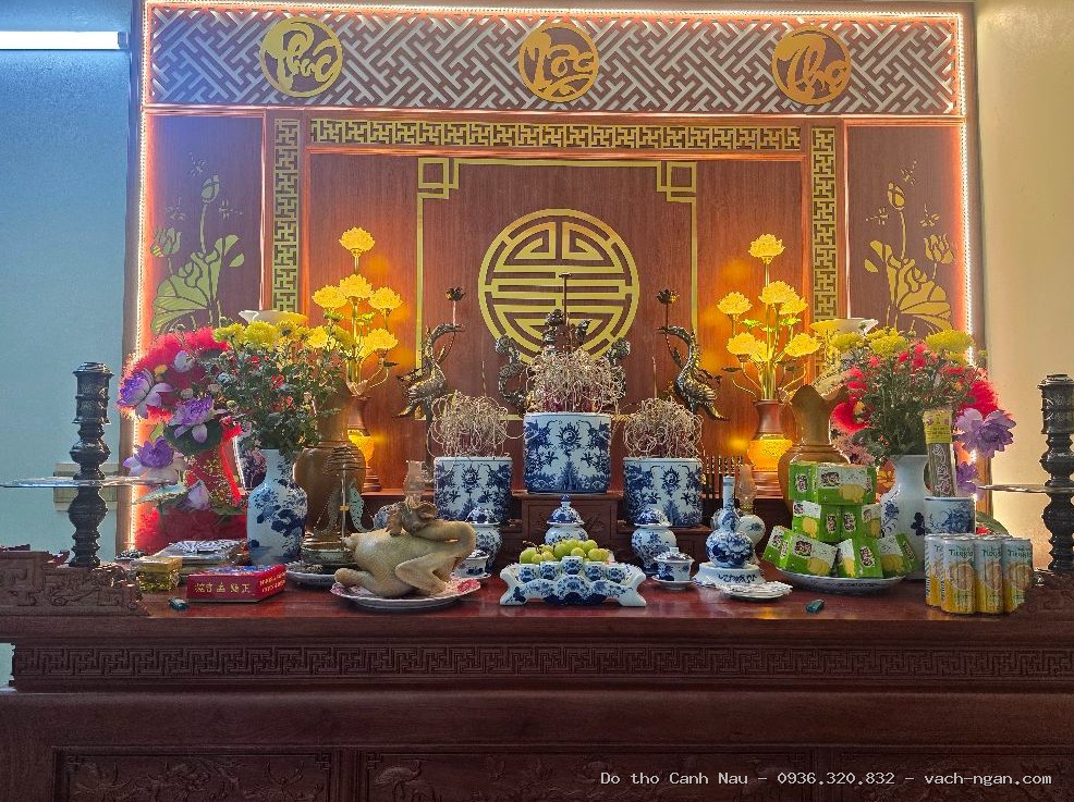 Bàn thờ hương đỏ 1m27 BT161