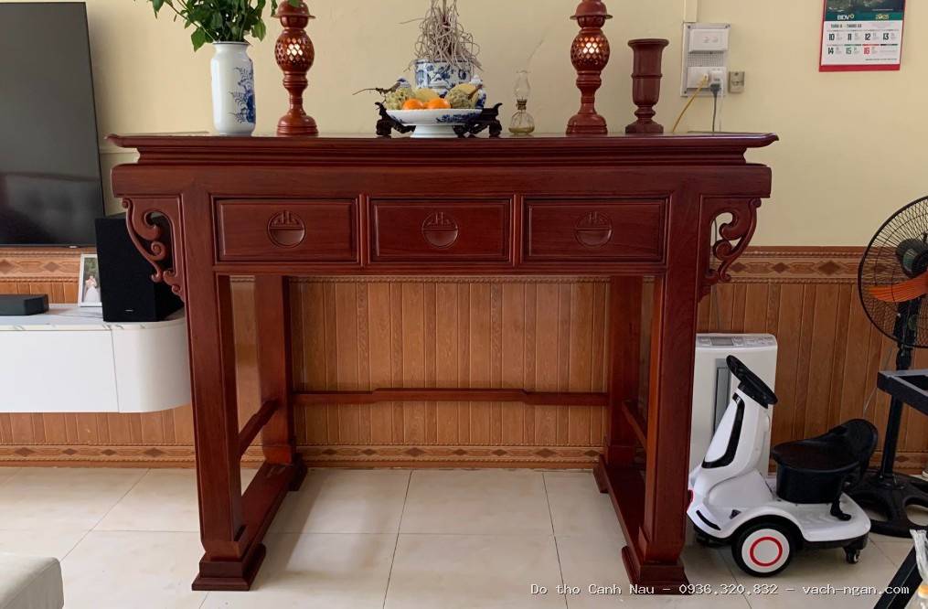 Bàn thờ gỗ sồi kiểu đơn giản BT164