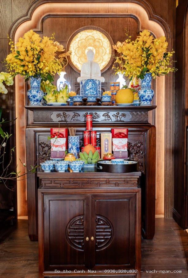 Bàn thờ gỗ gụ kiểu mới 1m27 BT116