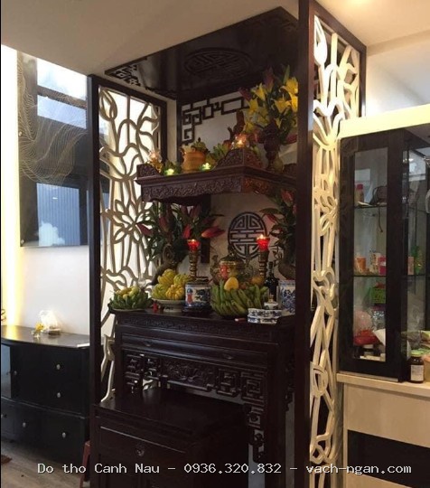 Án Thờ Gỗ Mít Phúc Lộc Thọ 2m17 BT45 tại Thanh Xuân