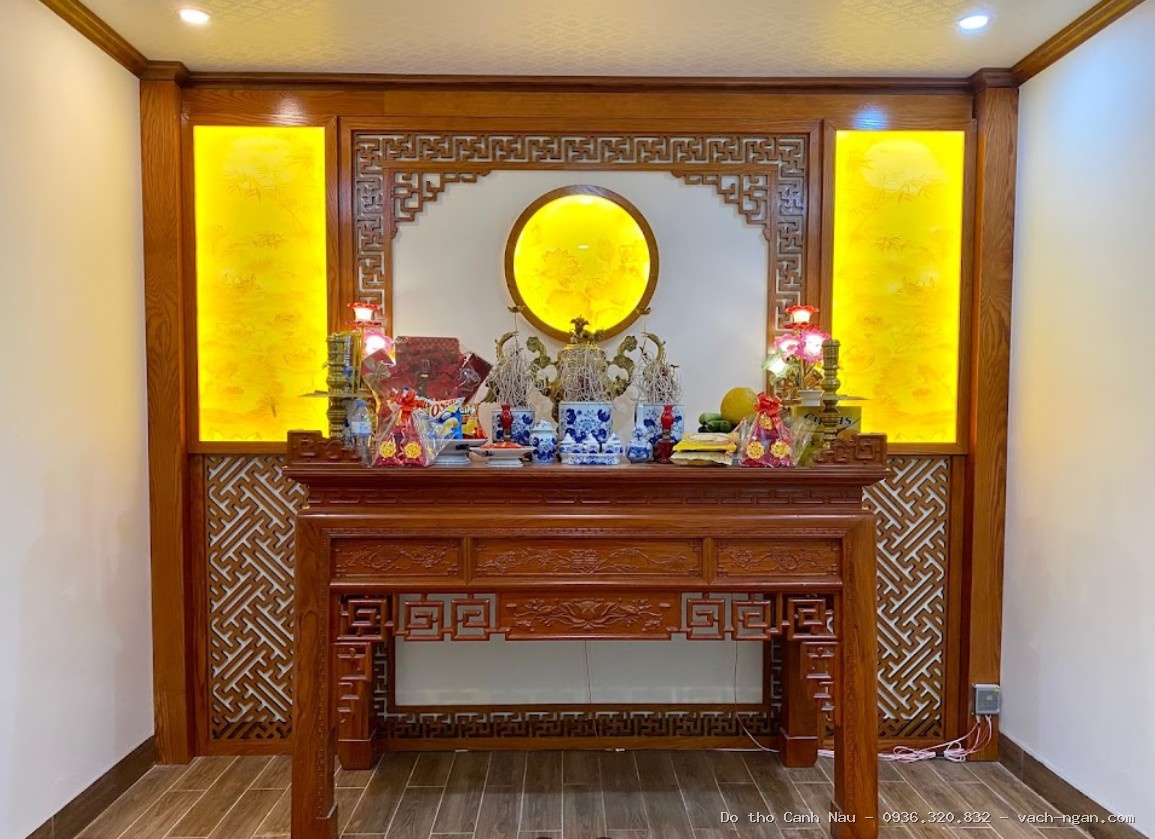 Bàn Thờ 1 tầng mẫu sen-BTGT012 tại Hoàn Kiếm