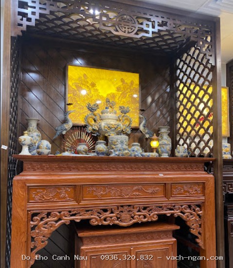 Bàn thờ 2 tầng gỗ hương đá 1.27m tại Tây Hồ