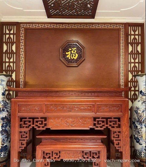 Bàn thờ 2 tầng gỗ sồi BT9-BTGT019 tại Long Biên