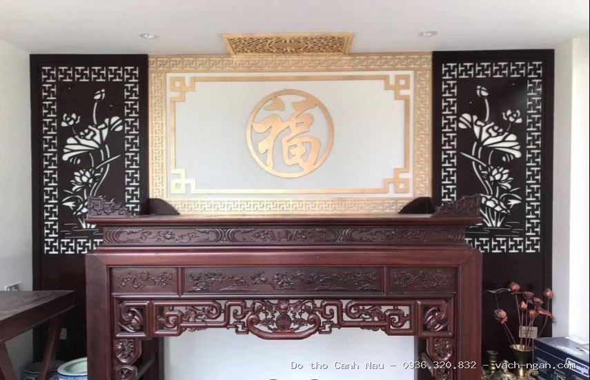 Bàn thờ đẹp ,Án thờ tư linh gỗ gụ tại Tây Hồ