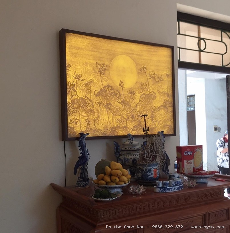 Bàn thờ gia tiên gỗ sồi đẹp mẫu BTD2001 tại Thanh Xuân