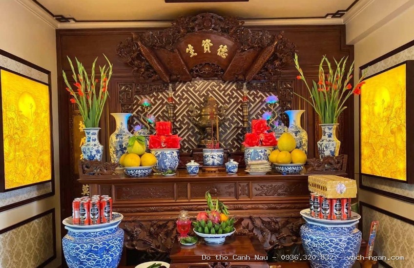 Bàn Thờ Gia Tiên Mẫu Nhỏ Gỗ Gõ tại Hoàn Kiếm