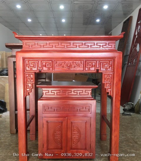 Bàn Thờ Gỗ Đẹp Ngũ Phúc Kim Tiền BT51 tại Thanh Xuân