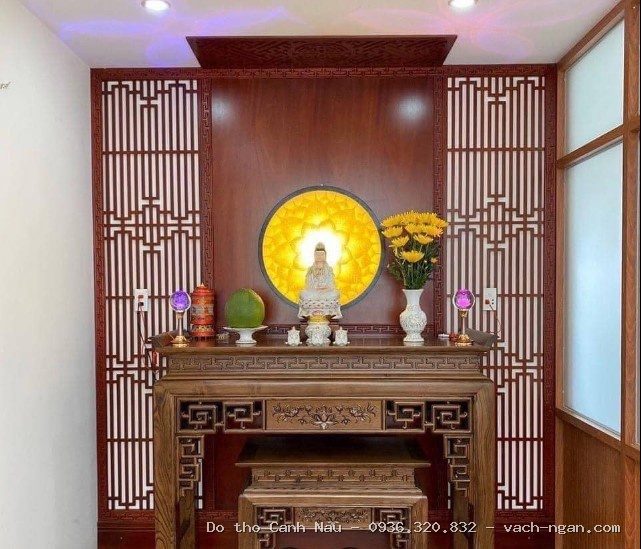 Bàn thờ gỗ giá rẻ chữ Thọ và bàn thờ phật treo tường tại Hà Đông