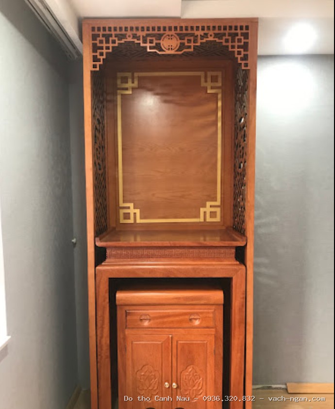 Bàn thờ kết hợp đèn tranh thờ - TT016 tại Đống Đa