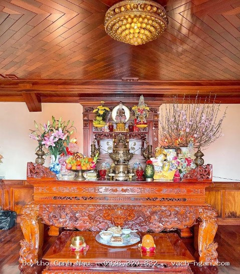 Bàn thờ treo tường 2 cấp mẫu BTT 2C tại Hoàn Kiếm