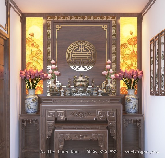đơn vị thi công thiết kế ban thờ , phòng thờ tại Nam Từ Liêm