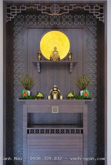 Mẫu Bàn thờ Án gian chiện đẹp tinh xảo tại Long Biên