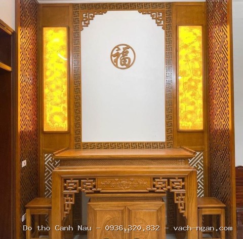 Mẫu Bàn thờ chiện tàu lá dắt đẹp tại Đống Đa