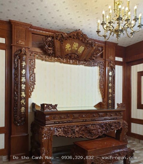 Mẫu ban thờ đẹp nhất gỗ hương  tại Đống Đa