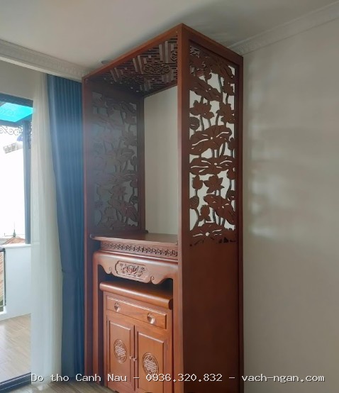 Mẫu Bàn Thờ Ô Xa Cổ Thiếp Vàng BT83 tại Thanh Xuân