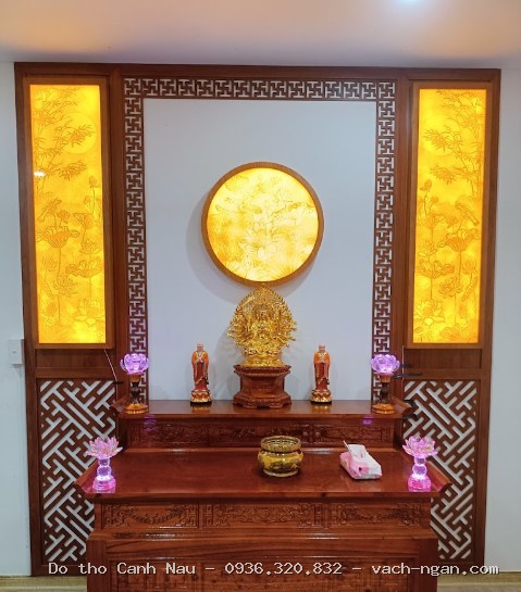 Mẫu tủ thờ gỗ đẹp có ngăn kéo tại Thanh Xuân