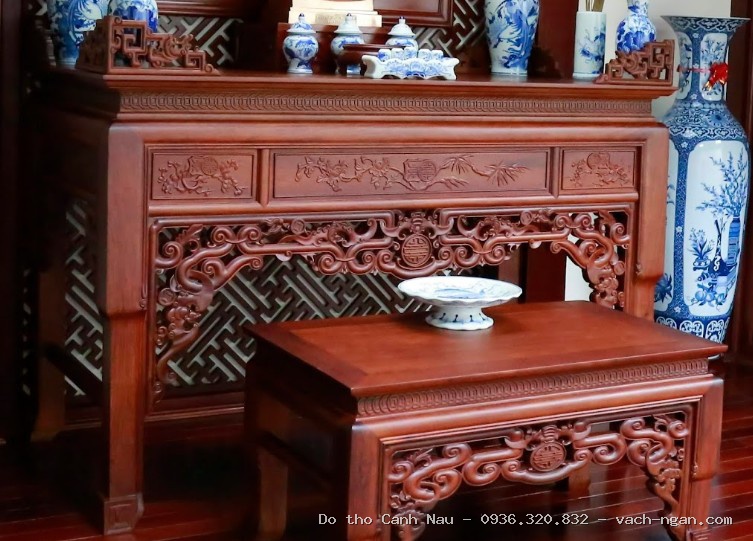 Sập Thờ Mai Điểu Gỗ Gụ 3 tầng ST21 tại Nam Từ Liêm